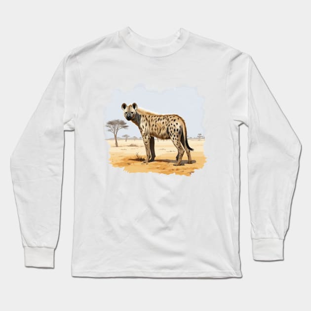 Spotted Hyena Long Sleeve T-Shirt by zooleisurelife